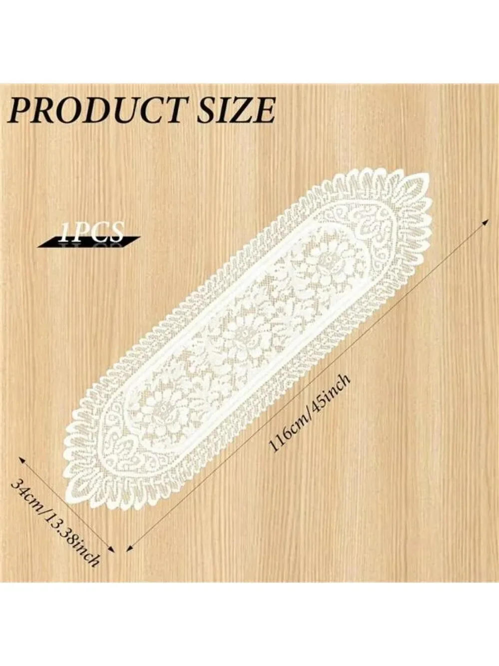 White lace table runner crochet vintage dresser scarf doily desk cover home deco